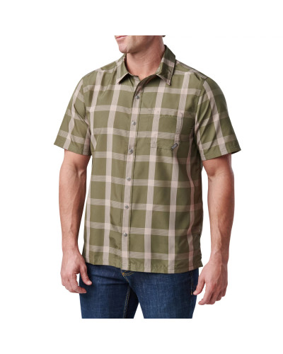 Сорочка тактична 5.11 Tactical Nate Short Sleeve Shirt, Sage green plaid (71217-812)
