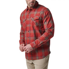 Рубашка тактическая 5.11 Tactical Gunner Plaid Long Sleeve Shirt, Red bourbon plaid