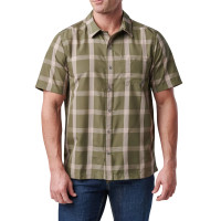 Сорочка тактична 5.11 Tactical Nate Short Sleeve Shirt, Sage green plaid