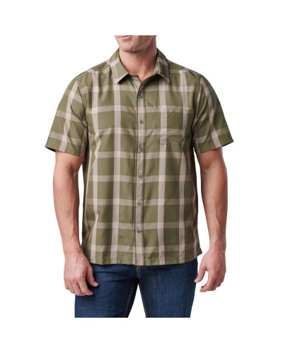 Сорочка тактична 5.11 Tactical Nate Short Sleeve Shirt, Sage green plaid (71217-812)