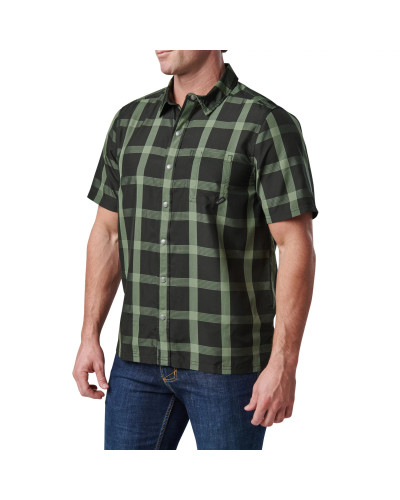Сорочка тактична 5.11 Tactical Nate Short Sleeve Shirt, Black plaid (71217-371)