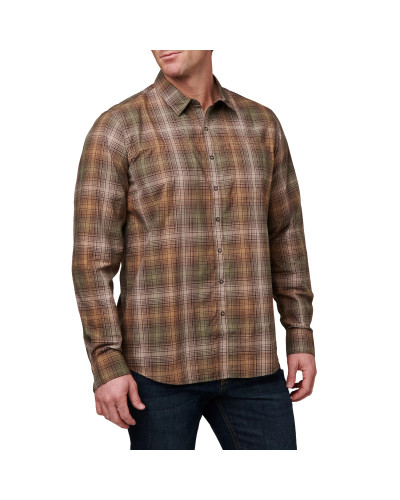 Сорочка тактична 5.11 Tactical Igor Plaid Long Sleeve Shirt, Umber brown plaid (72529-705)
