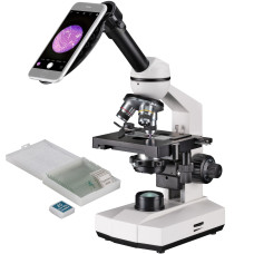 Микроскоп Bresser Erudit Basic Mono 40x-400x с адаптером для смартфона + кейс (5102100)