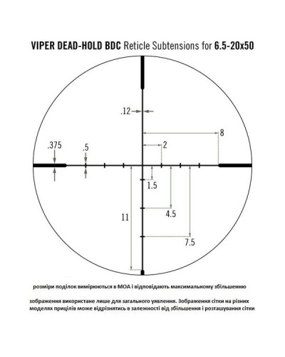 Приціл оптичний Vortex Viper 6.5-20x50 SFP BDC MOA (VPR-M-06BDC)