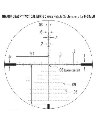Приціл оптичний Vortex Diamondback Tactical FFP 6-24x50 EBR-2C MRAD (DBK-10029)