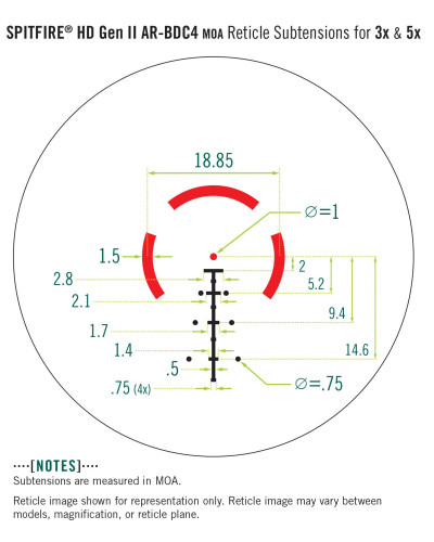 Приціл оптичний Vortex Spitfire 3x Prism II Scope AR-BDC4 Reticle (SPR-300)