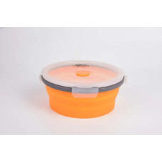 Контейнер TRAMP складной силиконовый с крышкой-клипсой (550ml) Оранжевый