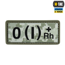 M-Tac нашивка група крові O(I) Rh(+) PVC 25х60 MM14