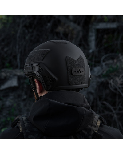 M-Tac нашивка група крові -A- наскрізна Laser Cut Black (58328002)