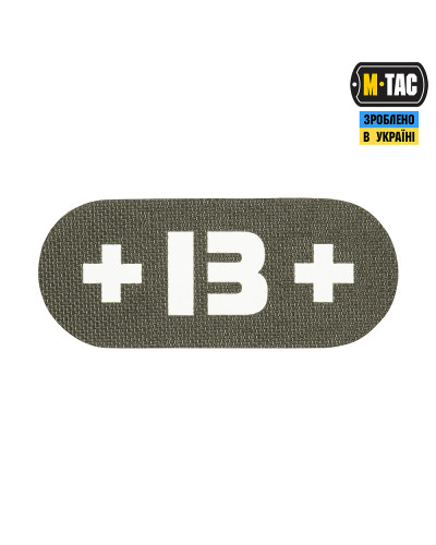 M-Tac нашивка группа крови +B+ сквозная Laser Cut Ranger Green (58235023)
