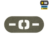 M-Tac нашивка група крові -0- наскрізна Laser Cut Ranger Green