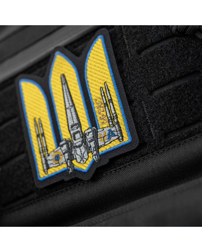 M-Tac нашивка Тризуб UA-Wing (вишивка) Black (51373002)