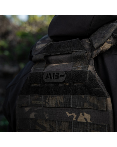 M-Tac нашивка група крові AB- наскрізна Laser Cut Black (58232002)