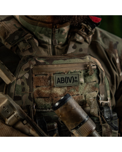 M-Tac нашивка група крові AB(IV) Rh(+) PVC 25х60 Olive (51266001)