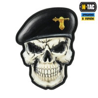 M-Tac нашивка Череп в берете (Танковые войска)