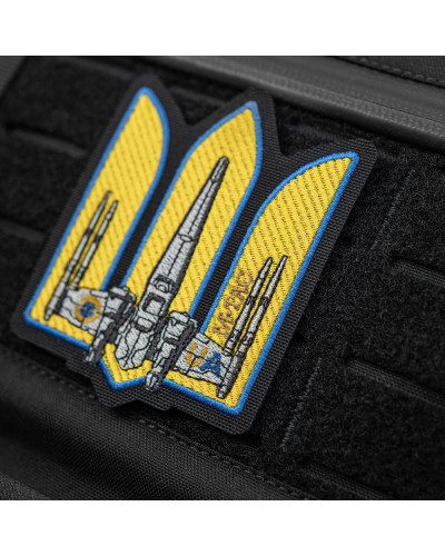 M-Tac нашивка Тризуб UA-Wing (вишивка) Black (51373002)