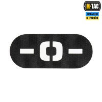 M-Tac нашивка группа крови -0- сквозная Laser Cut Black
