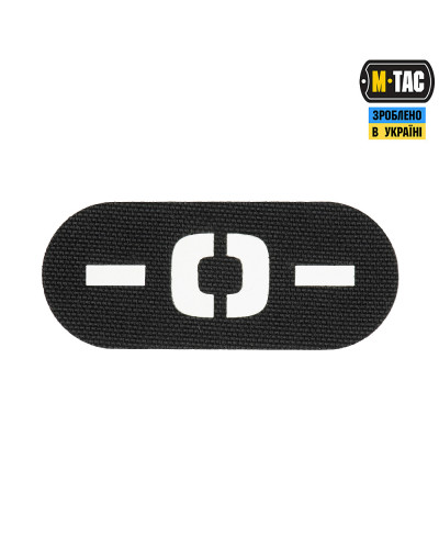M-Tac нашивка группа крови -0- сквозная Laser Cut Black (58339202)