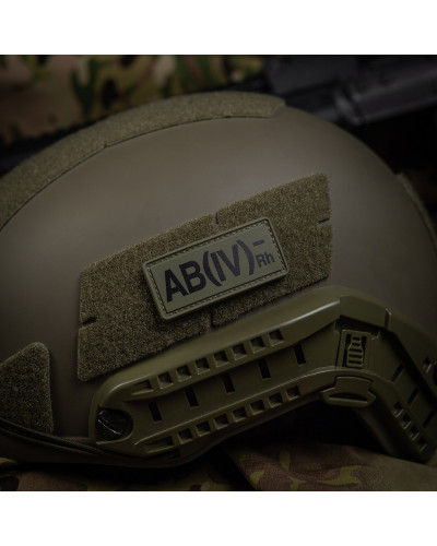 M-Tac нашивка группа крови AB(IV) Rh(-) PVC 25х60 Olive (51267001)