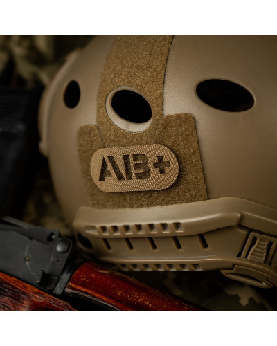M-Tac нашивка група крові AB+ наскрізна Laser Cut Coyote (58231005)