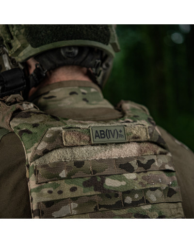 M-Tac нашивка група крові AB(IV) Rh(+) PVC 25х60 Olive (51266001)