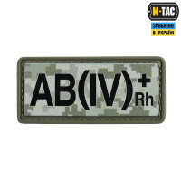 M-Tac нашивка група крові AB(IV) Rh(+) PVC 25х60 MM14
