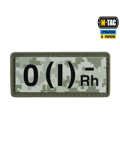 M-Tac нашивка група крові O(I) Rh(-) PVC 25х60 MM14 (51362030)
