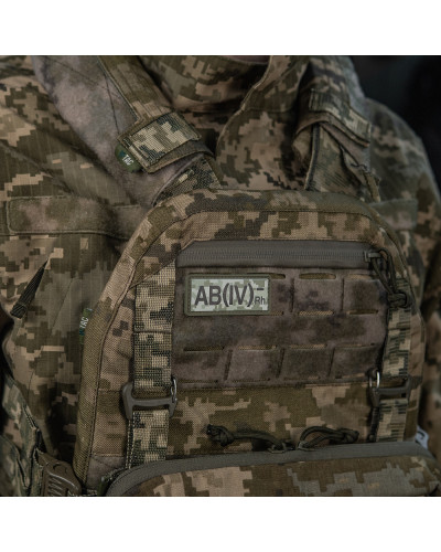 M-Tac нашивка група крові AB(IV) Rh(-) PVC 25х60 MM14 (51367030)