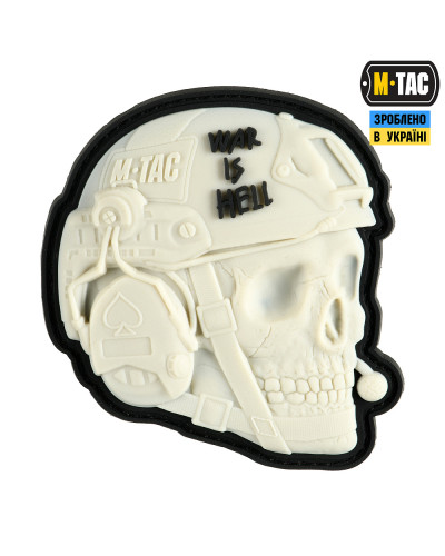 M-Tac нашивка War is Hell 3D PVC White (51328036)