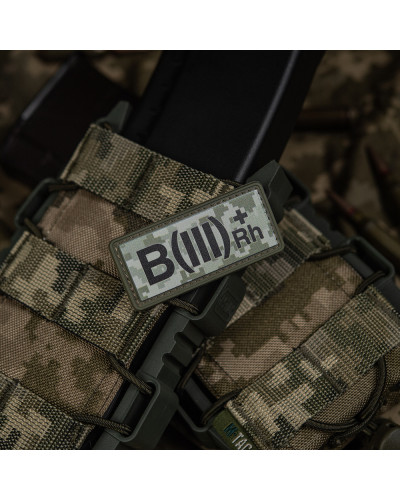 M-Tac нашивка група крові B(III) Rh(+) PVC 25х60 MM14 (51365030)