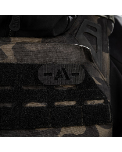M-Tac нашивка група крові -A- наскрізна Laser Cut Black (58328002)