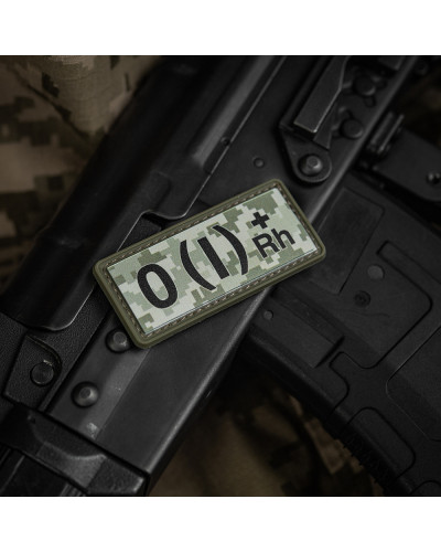 M-Tac нашивка група крові O(I) Rh(+) PVC 25х60 MM14 (51363030)