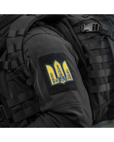 M-Tac нашивка Тризуб UA-Wing (вишивка) Black (51373002)