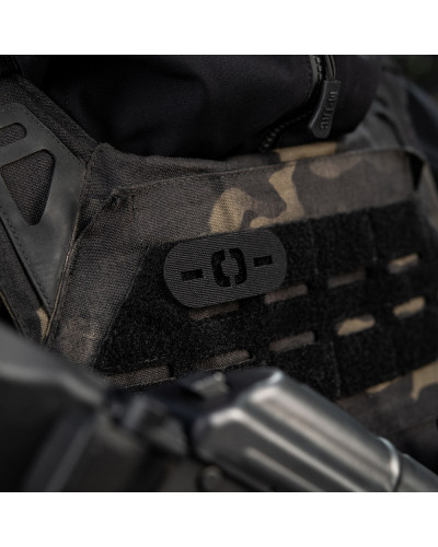 M-Tac нашивка группа крови -0- сквозная Laser Cut Black (58339202)