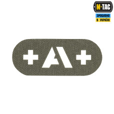 M-Tac нашивка група крові +A+ наскрізна Laser Cut Ranger Green