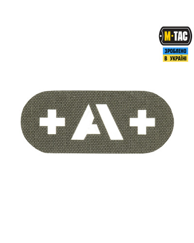 M-Tac нашивка группа крови +A+ сквозная Laser Cut Ranger Green (58228023)