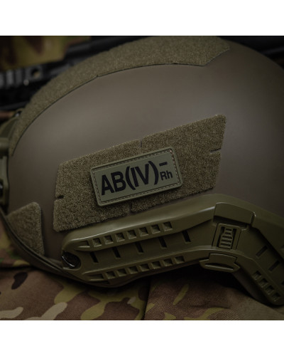 M-Tac нашивка группа крови AB(IV) Rh(-) PVC 25х60 Olive (51267001)