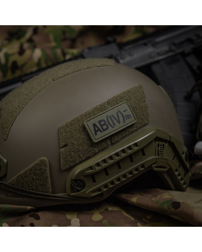 M-Tac нашивка группа крови AB(IV) Rh(-) PVC 25х60 Olive (51267001)