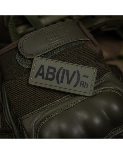 M-Tac нашивка группа крови AB(IV) Rh(-) PVC 25х60 Olive (51267001)