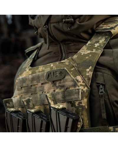M-Tac нашивка группа крови AB+ сквозная Laser Cut Ranger Green (58231023)
