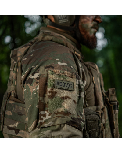 M-Tac нашивка група крові AB(IV) Rh(+) PVC 25х60 Olive (51266001)