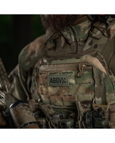 M-Tac нашивка група крові AB(IV) Rh(+) PVC 25х60 Olive (51266001)