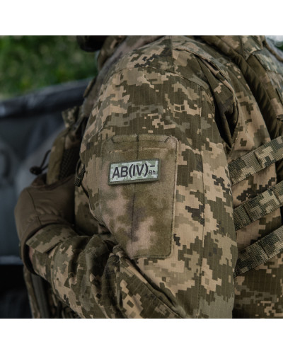 M-Tac нашивка група крові AB(IV) Rh(-) PVC 25х60 MM14 (51367030)