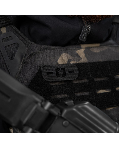 M-Tac нашивка группа крови -0- сквозная Laser Cut Black (58339202)
