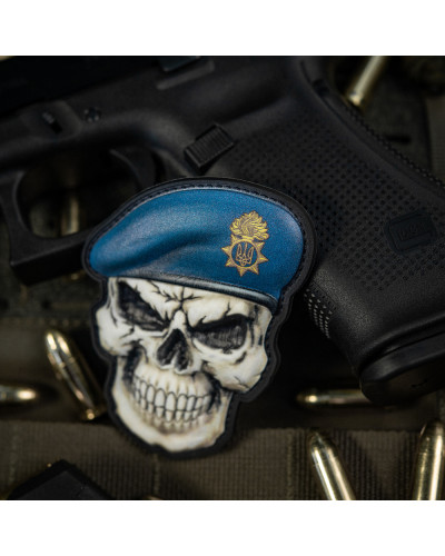 M-Tac нашивка Череп у береті (Національна Гвардія України) Синій (52338115)