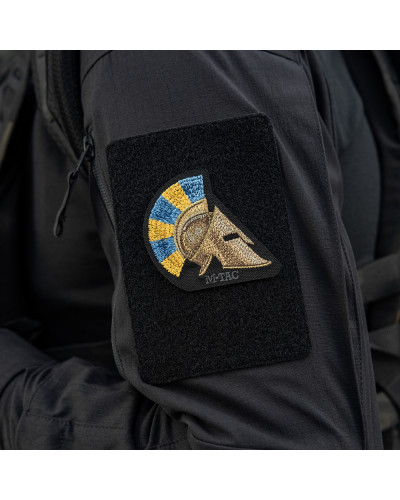 M-Tac нашивка Spartan Helmet UA (вишивка) Black (51333002)