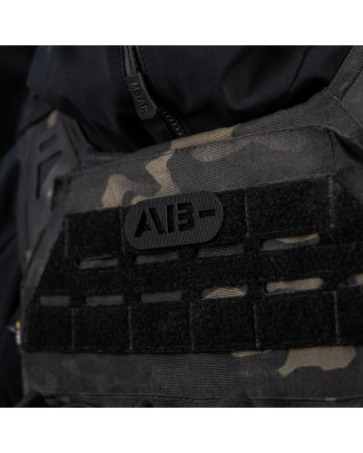 M-Tac нашивка група крові AB- наскрізна Laser Cut Black (58232002)