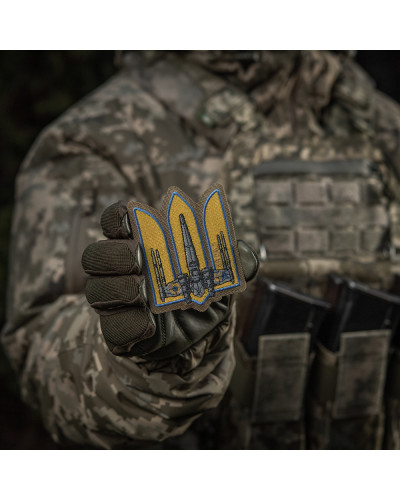 M-Tac нашивка Тризуб UA-Wing (вишивка) Coyote (51373005)