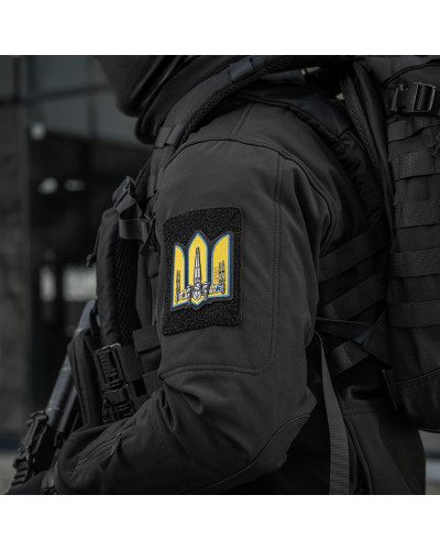 M-Tac нашивка Тризуб UA-Wing (вишивка) Black (51373002)