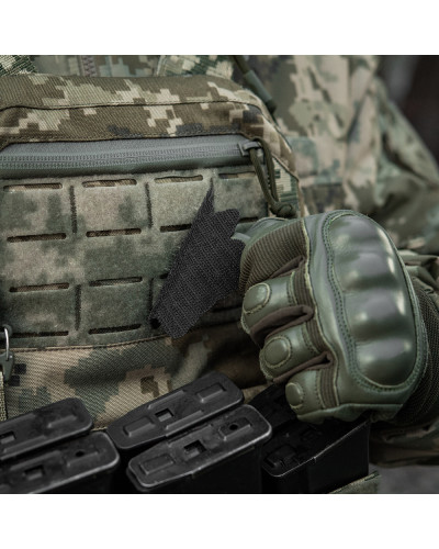 M-Tac нашивка Тризуб Красный мак (вышивка) Black (51405002)